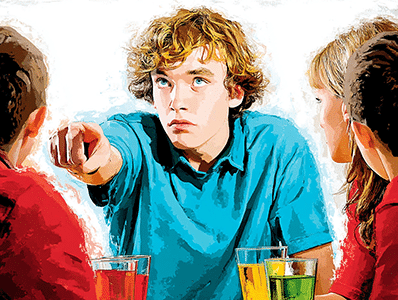 adolescent et des amis